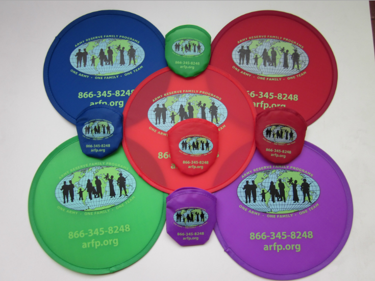 Folding Frisbee 25cm with pouch and your bespoke print or logo image