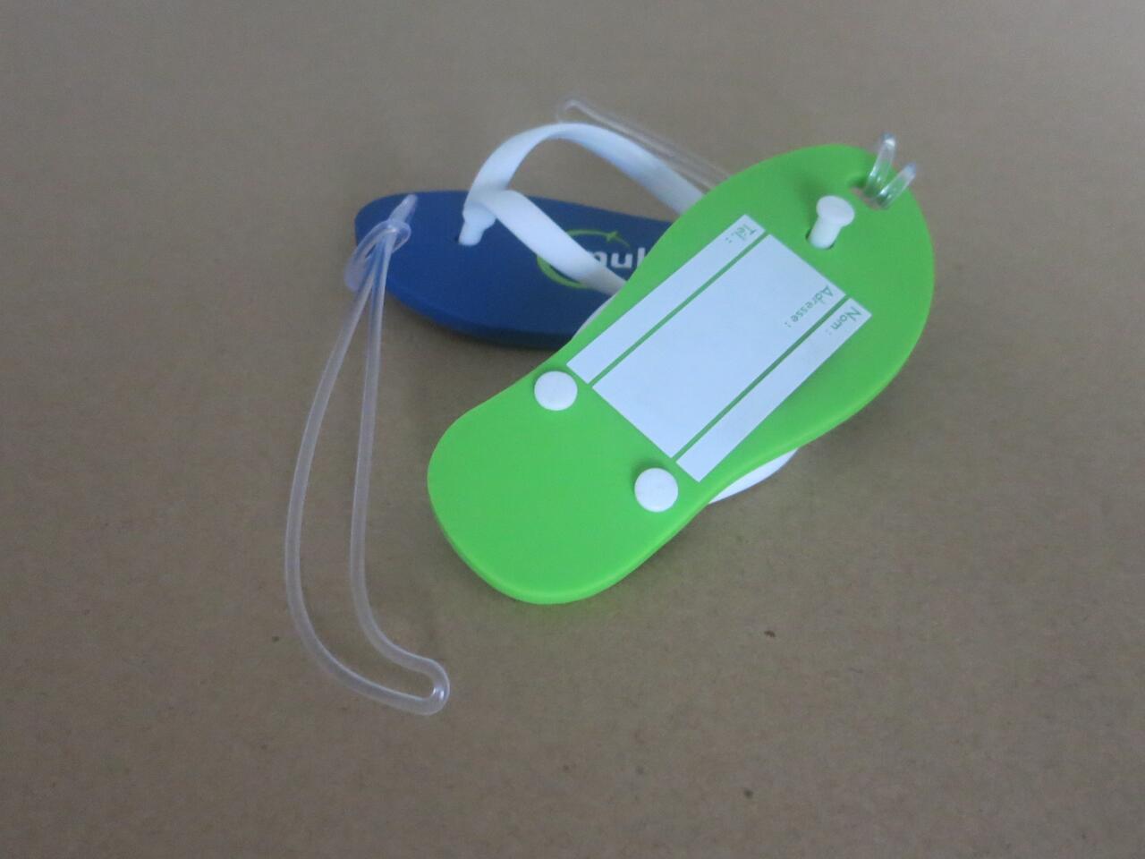 Gepäckmarke in Slipperform PVC 112 x 48mm mit individuellem Logo image