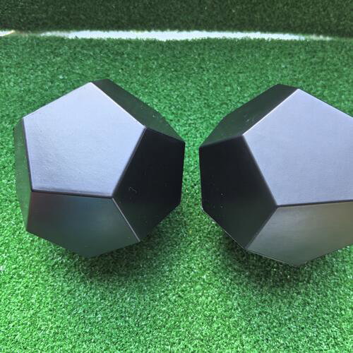 Two black 12-sided PU foam dice Two black 12-sided PU foam dice
